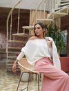 Pantalón para Mujer Palo Rosa Tipo Palazzo Tiro Alto Con Cremallera - Honolulu Palo Rosa