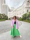 Pantalón para Mujer Verde Cali Tipo Palazzo Tiro Alto Con Cremallera - Honolulu Verde Cali