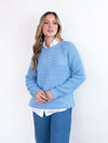 Suéter Largo Cuello Redondo Para Mujer - Chiara Azul Bebé