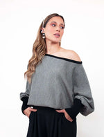 Suéter para Mujer Cuello Bandeja - Abril Negro