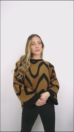 Suéter para Mujer Café Cuello Bandeja - Positano Café