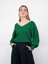 Suéter Manga Larga para Mujer Verde Tejido - Galápagos Verde