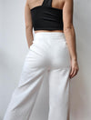 Pantalón para Mujer Blanco Tiro Alto Con Botones - Berenice Blanco