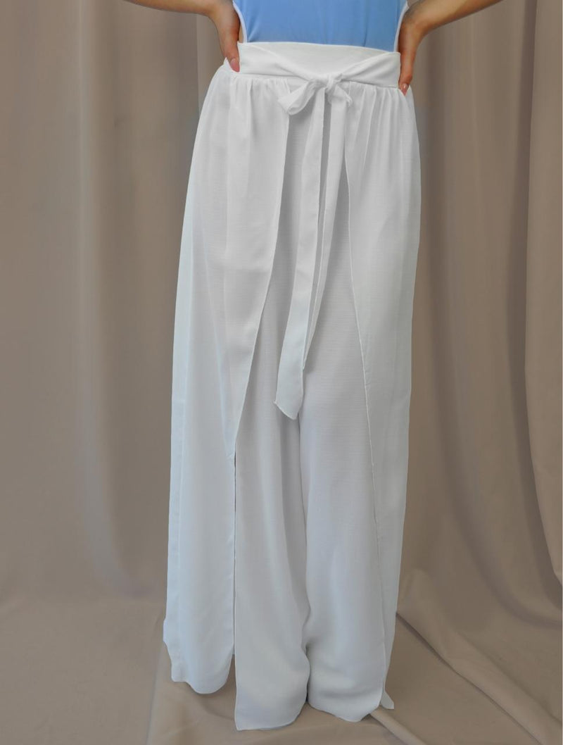 Pantalón para Mujer Blanco Fluido Tiro Alto - Sevilla Blanco