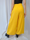 Pantalón para Mujer Amarillo Tipo Palazzo Tiro Alto Con Cremallera - Milonga Amarillo